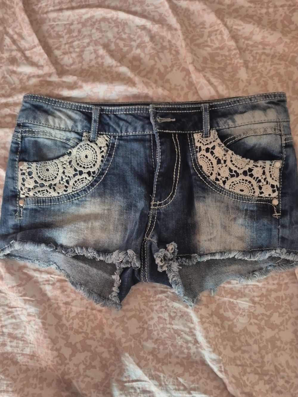 Low Waist Denim Shorts
